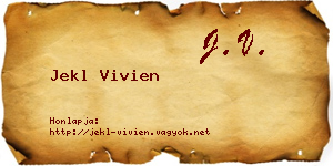 Jekl Vivien névjegykártya
